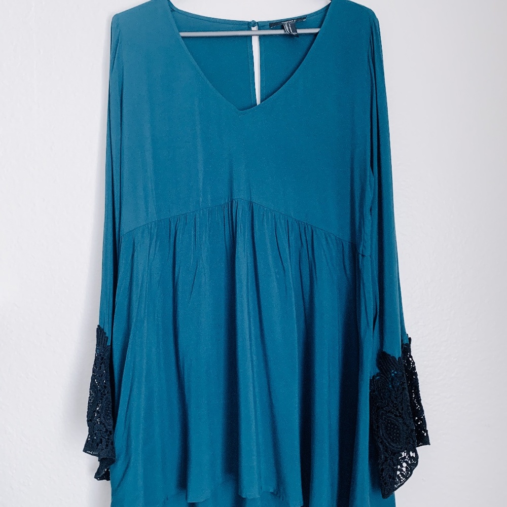 Dark Green Baby Doll Dress